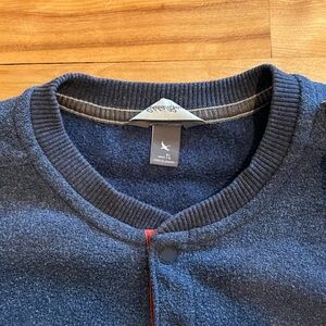 Navy Blue Men's Henley Sweater by Eddie Bauer